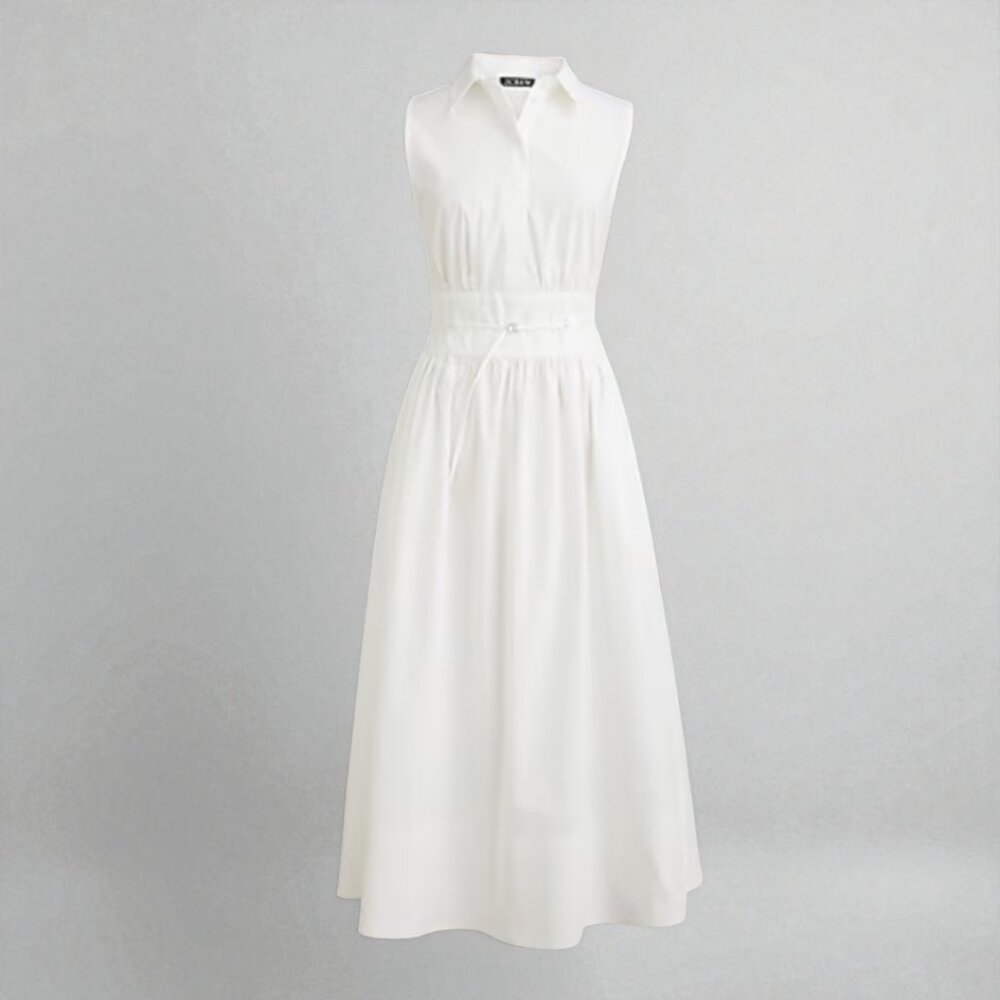J. Crew Fitted-waist shirtdress in cotton poplin Size 0 - Picture 3 of 9